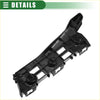 Black plastic front bumper bracket for toyota prius 2010-2015 with molded slots and mounting points back view