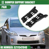 Black plastic front bumper support bracket pair for toyota prius 2010-2015 shown from the back side