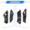 Black plastic front bumper bracket covers with molded contours and mounting holes for toyota rav4 2016-2018 back side