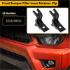 Black plastic front bumper filler inner retainer clips for toyota tacoma 2012-2015 2 pcs shown from the back side