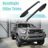 Black plastic front bumper grille filler trim panel for toyota tacoma 2012-2015 showing the back side