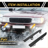 Black plastic side marker light brackets for front bumper grille headlight filler on toyota tacoma 2001-2004