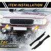 Black plastic fog light brackets for front bumper grille headlight filler for toyota tacoma 2005-2011
