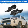 Black metal front bumper mounting support bracket with multiple holes and angular design for toyota 4runner 2013-2022