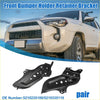 Black metal front bumper holder retainer bracket pair for toyota 4runner 2013 to 2022 mounting support