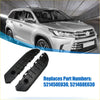 Black plastic door handle cover trim shown from the back for toyota highlander front bumper mounting bracket