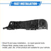 Black plastic front bumper mounting support bracket for toyota rav4 2006-2012 with textured grid pattern back side