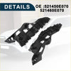 Black plastic front bumper retainer bracket trim pieces for toyota highlander 2001-2023 with cutouts and mounts