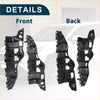 Front bumper retainer bracket set of 2 made of black plastic for Toyota Highlander 2001 to 2023 visible from the back