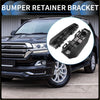 Black plastic front bumper retainer bracket for toyota land cruiser 2012-2021 shown from the back side