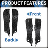 Black plastic front bumper retainer bracket for toyota rav4 2006-2012 with textured ribbed door handle trim pieces