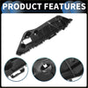 Black plastic front bumper retainer bracket for toyota rav4 2013-2018 with molded contours and mounting holes