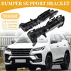 Black plastic front bumper support bracket for toyota fortuner 2009-2011 shown from the back side in a pair