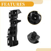 Front bumper support bracket for Toyota Fortuner 2009-2011 black plastic trim piece with molded contours and mounting tabs