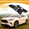 Front bumper support bracket for toyota highlander 2014-2016 black plastic with molded features and mounting holes