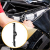 Black plastic front bumper support bracket for toyota hilux 2005-2009 with integrated mounting brackets and circular aperture