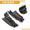 Black plastic front bumper support bracket trim pieces with molded contours and mounting points for toyota land cruiser