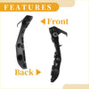 Black plastic front bumper support bracket for toyota prius 2004-2009 with molded tabs and circular holes