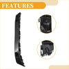 Front bumper support bracket for Toyota Sienna 2011-2020 black plastic car door panel trim with molded edges and holes
