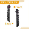 Black plastic front bumper support bracket for toyota tacoma 2016-2023 with pink circular indicator on front