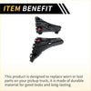 Black plastic front bumper support bracket corner trim pieces with red fasteners for toyota tundra 2014-2021