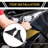 Black plastic front bumper support bracket clips with red mounting points for toyota tundra headlights installation