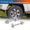 Silver metallic front camber alignment bolts with threaded shafts and flanged ends for toyota landcruiser 2009-2022