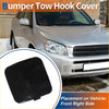 Black plastic front right bumper tow hook cover for toyota rav4 2009-2011 designed for easy replacement