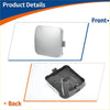 Silver plastic front car bumper tow hook cover for toyota rav4 2009-2011 with textured finish and small latch