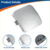 Silver matte-finish plastic front car bumper tow hook cover for toyota rav4 2009-2011 shown from back side