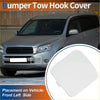 White plastic front left bumper tow hook cover for toyota rav4 2009-2011 fits securely and looks clean