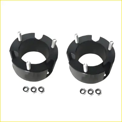 Black aftermarket front coil strut spacers with silver bolts and nuts for toyota hilux vigo kun25 kun26 ggn25 ggn26