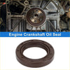 Dark brown rubber front crankshaft oil seal with molded grooves for toyota echo and prius 2000-2009