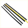 Black windshield wiper blades with yellow measuring tape for front door belt moulding toyota hilux 1978-1983