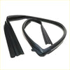 Black rubber front door glass run channel weatherstrip seal for toyota hilux ute 2004-2015 windows