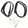 Black rubber window seal strips for car side mirrors in front door glass run channel set for toyota hilux 2005-2015