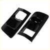Black glossy plastic front door handle bowl covers for Toyota Tundra 2014-2021 for stylish protection
