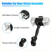Black and silver front door hinge check arm stop strap for Toyota 4Runner 2010-2016 with solid metal connector