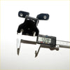 Black painted metal front door hinge right upper lower measured with digital caliper for mazda capella 626 1985-1987