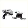 Black metal front door hinge upper lower with matte finish and multiple mounting holes for mazda b series 1986-1993