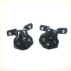 Black metal front door hinge upper and lower for mazda familia 323 sedan 1986-1989 with glossy finish and multiple mounting holes