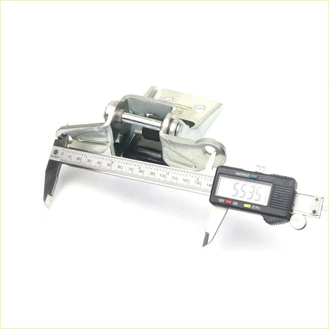 Silver metal front door hinge with visible bolt and mounting plates for ford thunderbird coupe 1980-1982