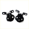 Black metal front door hinge upper lower lh with glossy finish and three holes for mazda familia 323 hatchback 1986-1989