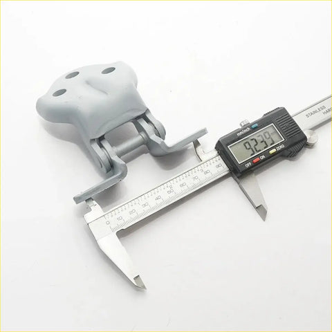 Gray metal front door hinge with three circular indentations for mitsubishi triton l200 1996-2006