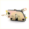 Front door lock latch lh for isuzu faster kb with metallic gold latch black rubber trim and yellow plastic parts back side view