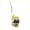 Front door lock latch lh for isuzu faster kb with yellow and metallic long lever arm mechanism visible from back side