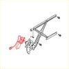 Front door power window regulator motor for mitsubishi triton l200 1996-2006 in red with wiring and connector attached