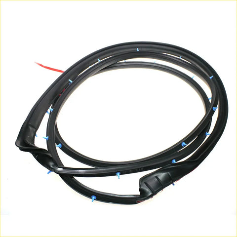 Black rubber front door weatherstrip set with blue plastic fasteners for toyota hilux 2-door 2004-2015