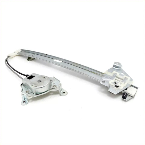 Silver metal front door window regulator with motor and brackets for left side nissan datsun navara d21
