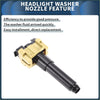 Front driver side headlight washer nozzle for toyota land cruiser yellow and black plastic with threaded tip